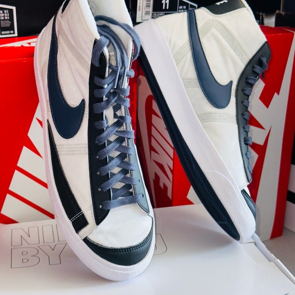 Nike By You Blazer Men’s Size 11 US *New with og Box* White Blue Black - Picture 11 of 12
